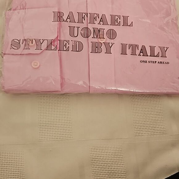 Raffael Uomo Men's Button-Down Long Sleeves Shirt Medium Pink - Picture 13 of 16